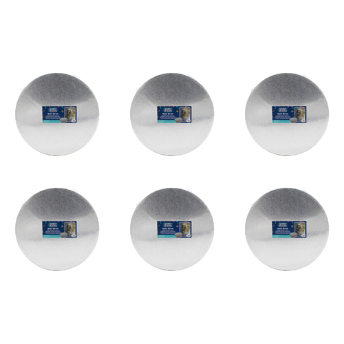 Simply Making 10 Inch - Silver Round Drum Cake Board - 5 Pack (Bulk Buy Pack Of 6)