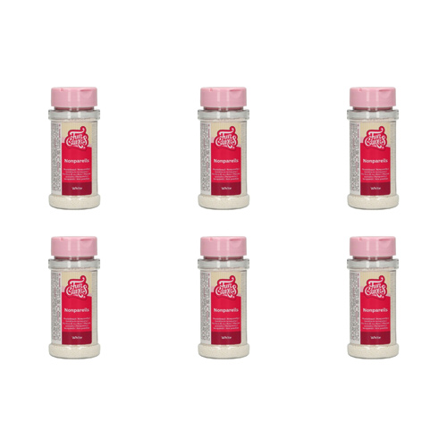 FunCakes Nonpareils White 80g (Bulk Buy Pack Of 6)