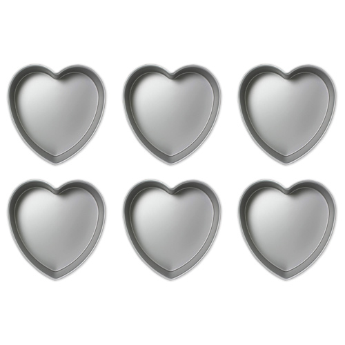 PME 10 x 3 Inch Deep Heart-Shaped Seamless Tin (Bulk Buy Pack Of 6)