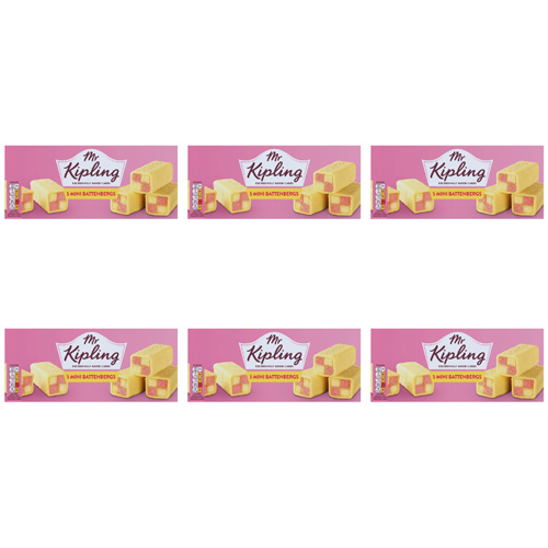 Mr Kipling Mini Battenberg Cakes (Bulk Buy Pack Of 6)