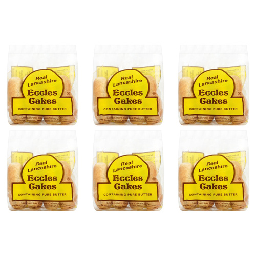 Real Lancashire Eccles Cakes (Bulk Buy Pack Of 6)