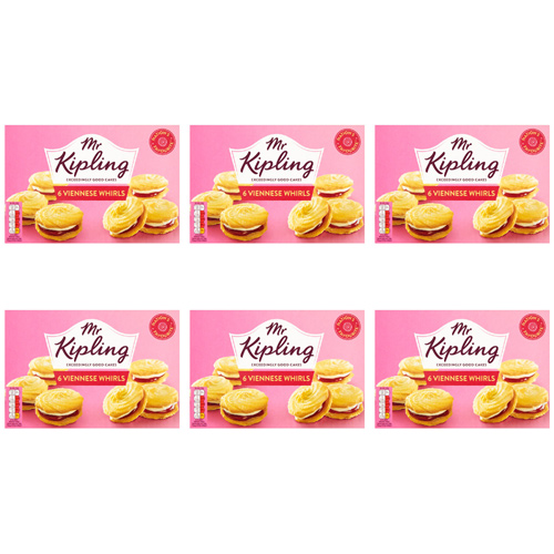 Mr Kipling Viennese Whirls 6 Pack (Bulk Buy Pack Of 6)