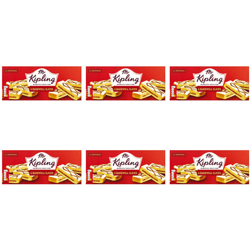 Mr Kipling Bakewell Slices 6 Pack (Bulk Buy Pack Of 6)