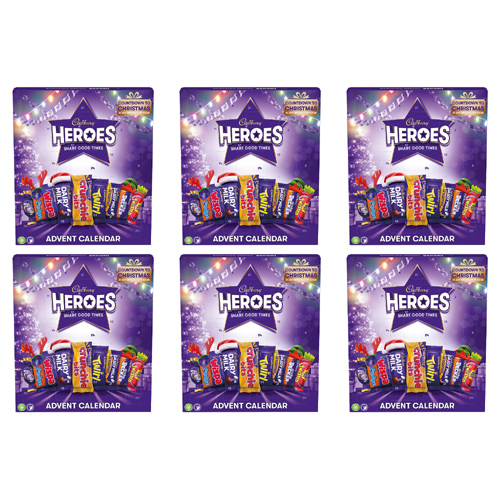 Cadbury Heroes Advent Calendar (Bulk Buy Pack Of 6)