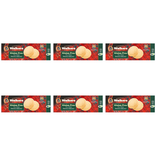 Walkers Gluten Free Shortbread (Bulk Buy Pack Of 6)