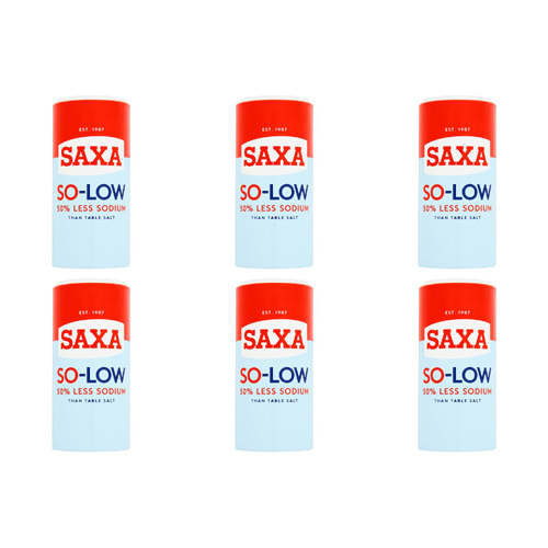 Saxa Low Sodium Table Salt (Bulk Buy Pack Of 6)