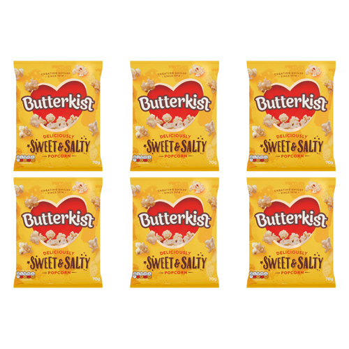 Butterkist Sweet and Salty Popcorn (Bulk Buy Pack Of 6)