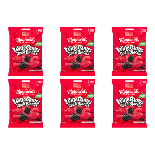 Maynards Bassetts Red N Blacks (Bulk Buy Pack Of 6)