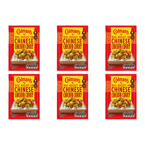 Colmans Big Night In Chinese Chicken Curry Sachet (Bulk Buy Pack Of 6)