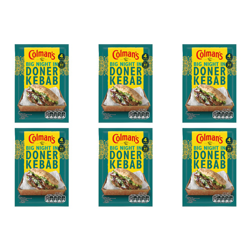 Colmans Big Night In Doner Kebab Mix Sachet (Bulk Buy Pack Of 6)