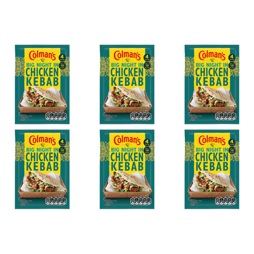 Colmans Big Night In Chicken Kebab Mix Sachet (Bulk Buy Pack Of 6)