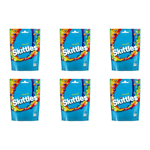 Skittles Tropical Pouch (Bulk Buy Pack Of 6)