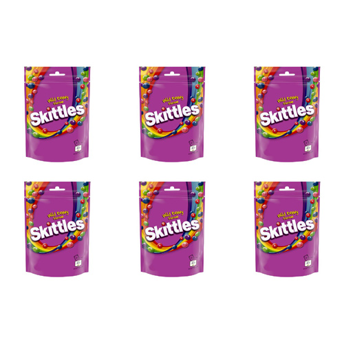 Skittles Wild Berry Pouch (Bulk Buy Pack Of 6)