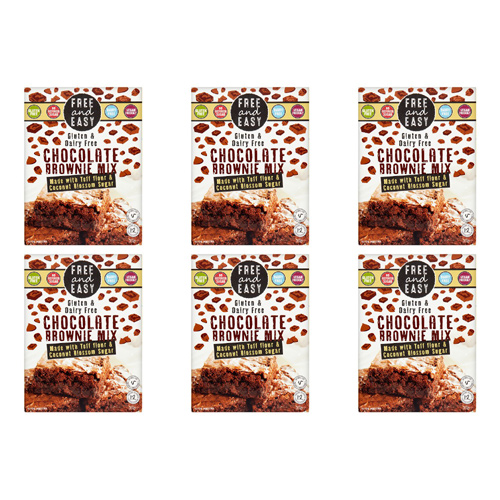 Free and Easy Gluten Free Chocolate Brownie Mix (Bulk Buy Pack Of 6)