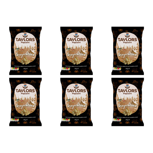 Taylors Gingerbread Toffee Popcorn (Bulk Buy Pack Of 6)