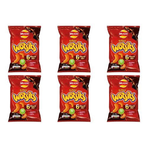 Wotsits Flaming Hot 6 Pack (Bulk Buy Pack Of 6)