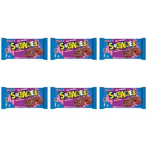 Kelloggs Rice Krispie Squares Chocolatey 4 Pack (Bulk Buy Pack Of 6)