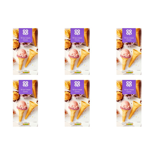 Co Op Ice Cream Cones (Bulk Buy Pack Of 6)