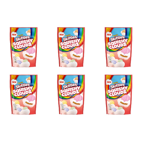 Skittles Squishy Cloudz Pouch (Bulk Buy Pack Of 6)