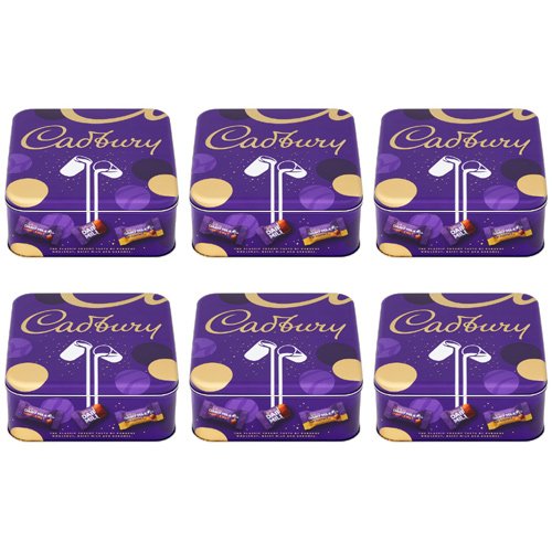 Cadbury Mixed Chunks Tin Large (Bulk Buy Pack Of 6)