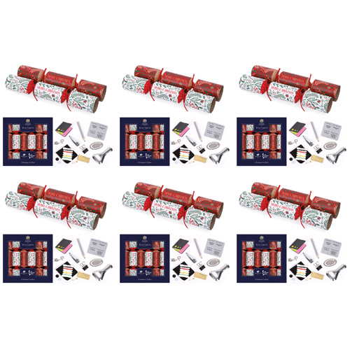 Tom Smith White Red & Green Premium Crackers 6pk (Bulk Buy Pack Of 6)