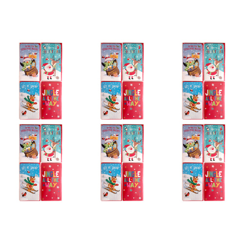 Tom Smith Cute Christmas Money Wallets Various 1 Supplied (Bulk Buy Pack Of 6)