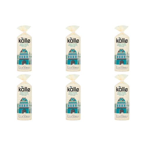 Kallo Lightly Salted Low Fat Rice Cakes (Bulk Buy Pack Of 6)
