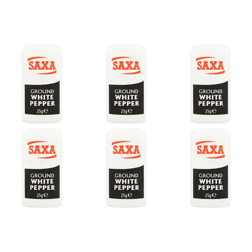 Saxa White Pepper (Bulk Buy Pack Of 6)