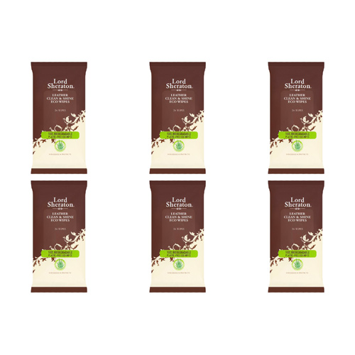 Lord Sheraton Leather Wipes 24s (Bulk Buy Pack Of 6)