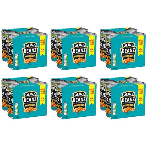 Heinz Baked Beans 4 Pack (Bulk Buy Pack Of 6)