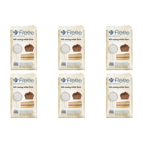 Doves Farm Gluten Free White Self Raising Flour (Bulk Buy Pack Of 6)