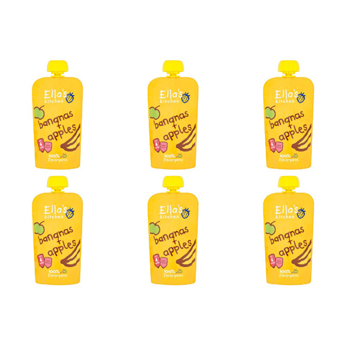 Ellas Kitchen 4 Month Apples & Bananas Puree (Bulk Buy Pack Of 6)