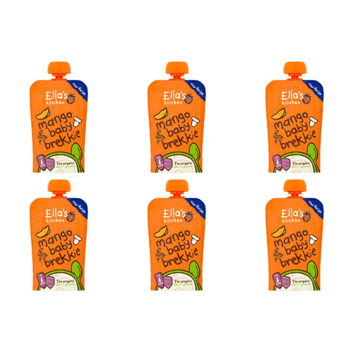 Ellas Kitchen 6 Month Organic Mango Baby Brekkie (Bulk Buy Pack Of 6)