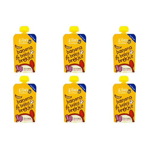 Ellas Kitchen 6 Month Organic Banana Baby Brekkie (Bulk Buy Pack Of 6)