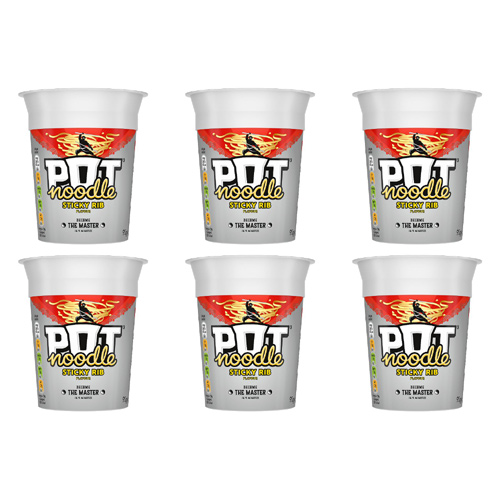 Pot Noodle Sticky Rib (Bulk Buy Pack Of 6)