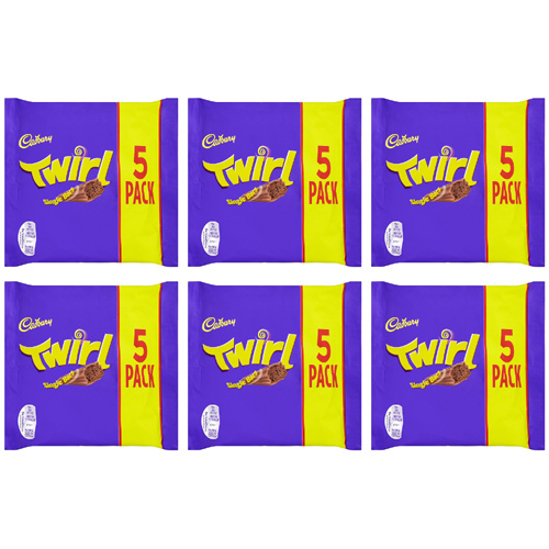 Cadbury Twirl 5 Pack (Bulk Buy Pack Of 6)