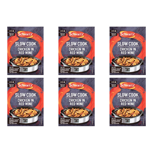 Schwartz Slow Cookers Chicken In Red Wine (Bulk Buy Pack Of 6)