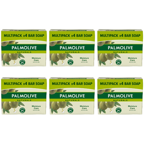 Palmolive Naturals Soap Moisture Care 4 Pack (Bulk Buy Pack Of 6)