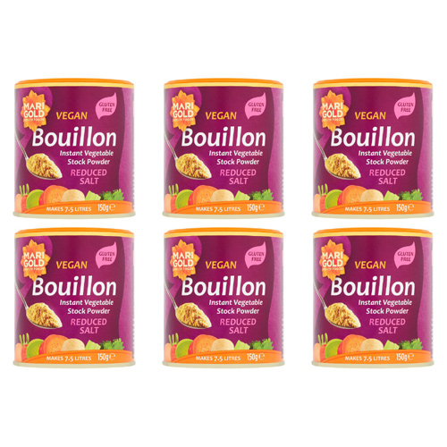 Marigold Swiss Vegetable Vegan Bouillon Reduced Salt (Bulk Buy Pack Of 6)