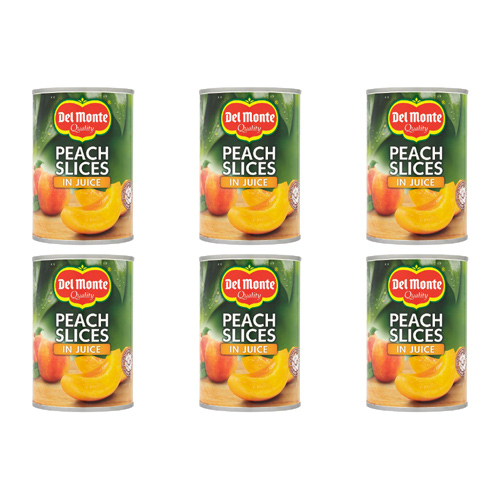 Del Monte Peach Slices In Juice (Bulk Buy Pack Of 6)