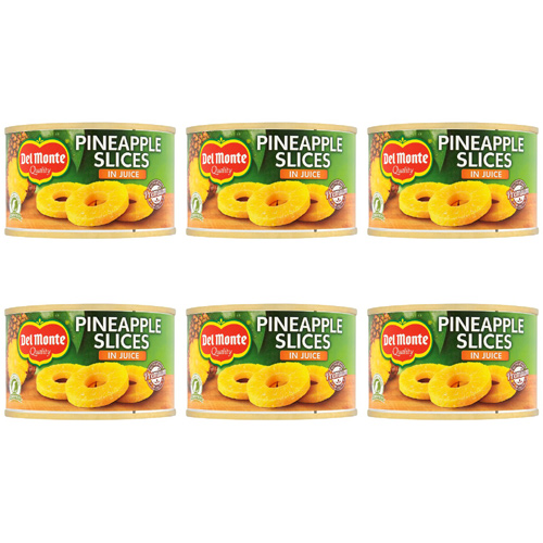 Del Monte Sliced Pineapple In Juice (Bulk Buy Pack Of 6)