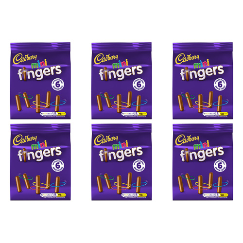 Cadbury Mini Fingers Snack Pack (Bulk Buy Pack Of 6)
