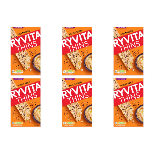 Ryvita Multiseed Thins (Bulk Buy Pack Of 6)