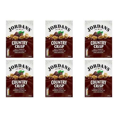 Jordans Country Crisp Chocolate (Bulk Buy Pack Of 6)