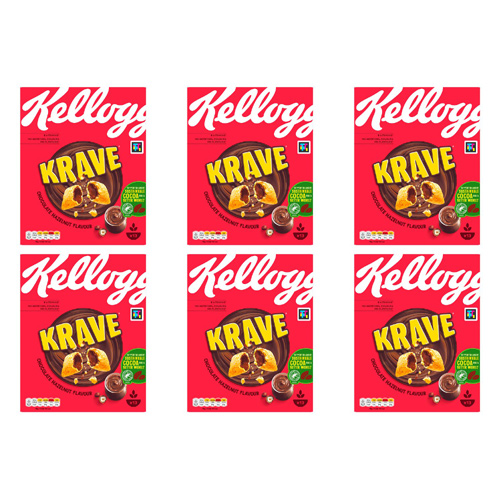 Kelloggs Krave Choc Hazelnut (Bulk Buy Pack Of 6)