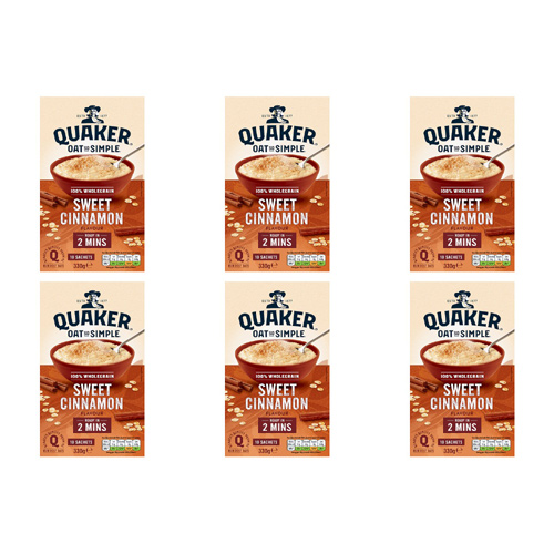 Quaker Oat So Simple Cinnamon (Bulk Buy Pack Of 6)