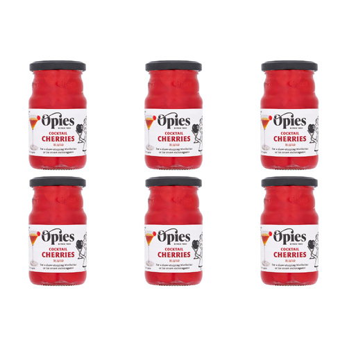 Opies Cocktail Cherries Maraschino (Bulk Buy Pack Of 6)