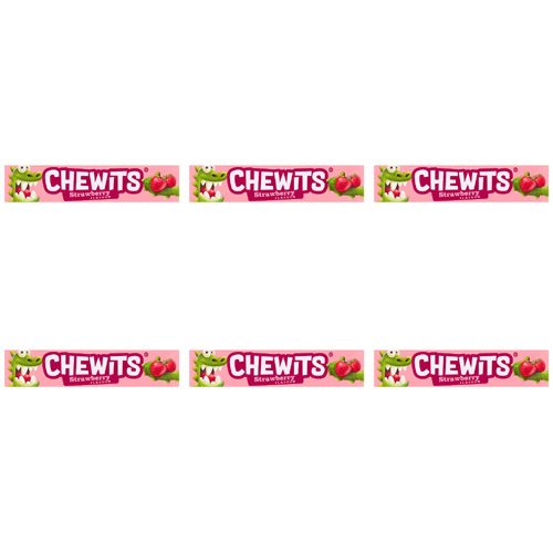 Chewits Strawberry Flavour (Bulk Buy Pack Of 6)