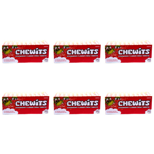 Chewits Strawberry - 40 x 30g (Bulk Buy Pack Of 6)