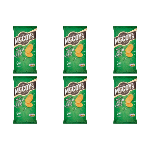 McCoys Cheddar and Onion 6 Pack (Bulk Buy Pack Of 6)